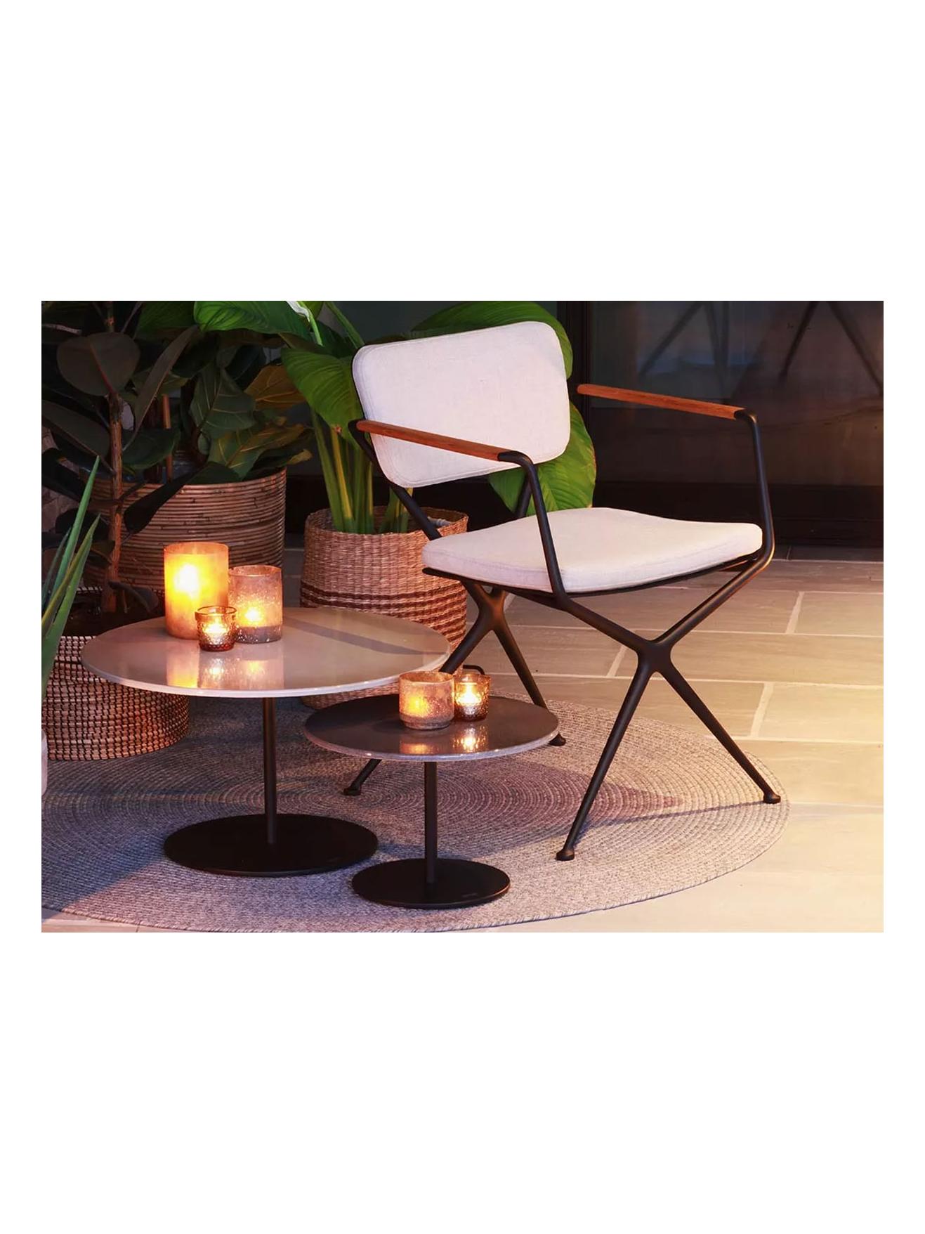 Butler Side Table Ø75x40 cm - A / Ceramic Terra Sabbia