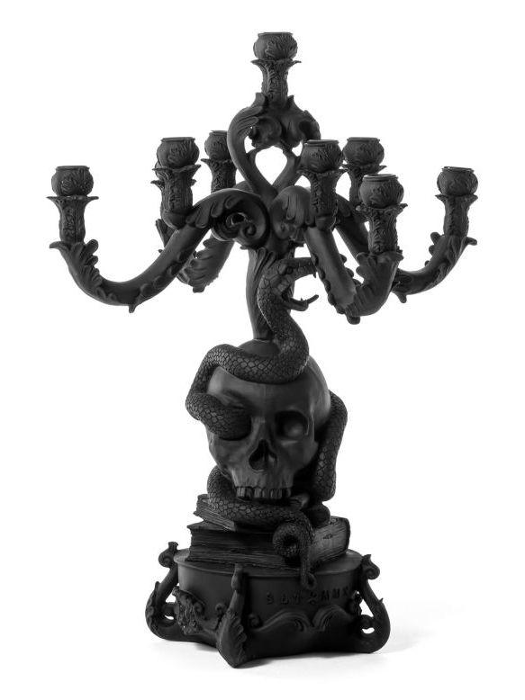 Giant Burlesque Skull Candle holder