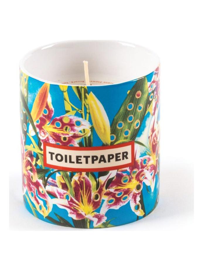 Toilet Paper Flowers Candle