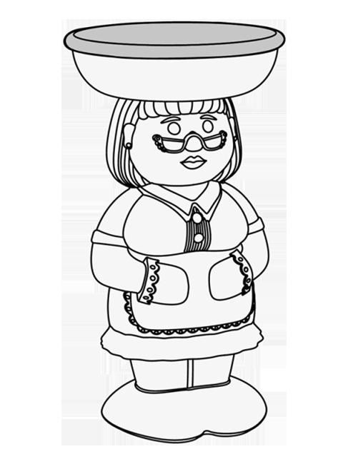 Slide tray in wood for AMANDA table