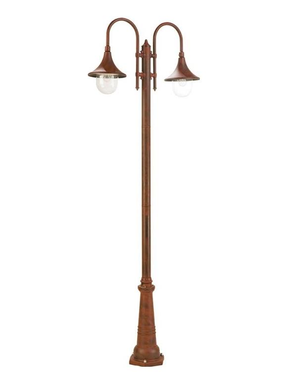 Lampara Palo Two Lights E27 Floor Lamp In Aluminum For Outdoor