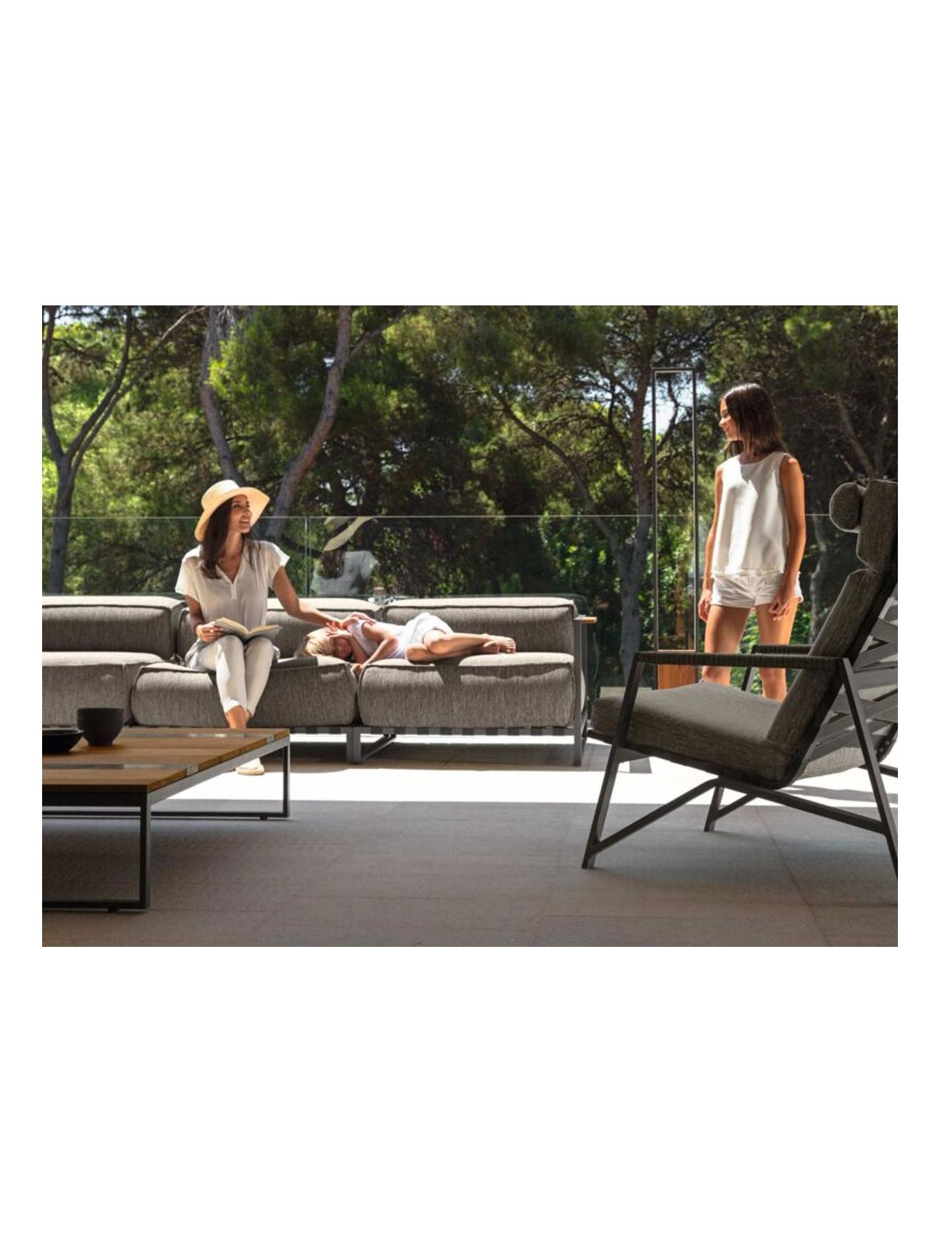 Casilda Coffee Table - 140x70 cm / Graphite-titanium / Stonewood