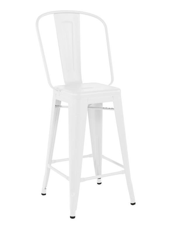 Tabouret Stool H. 70 con High Backrest 9003 White