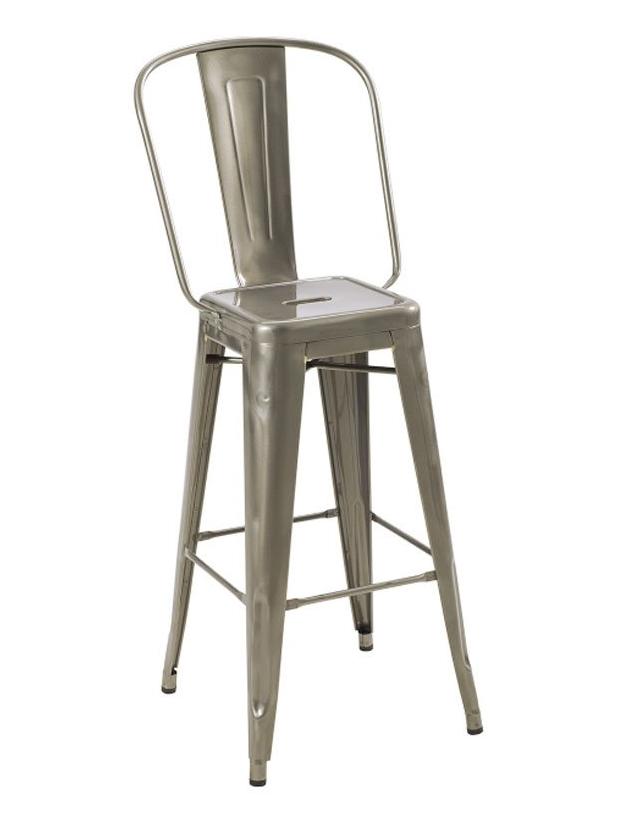 Tabouret Stool H. 70 con High Backrest - Verni Brillant