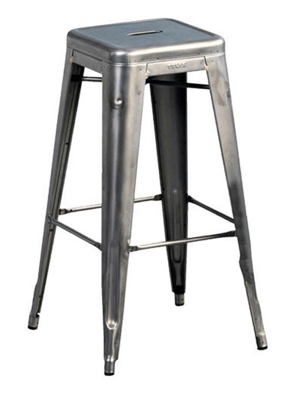 Tabouret Stool H. 75 Brut Verni Brillant