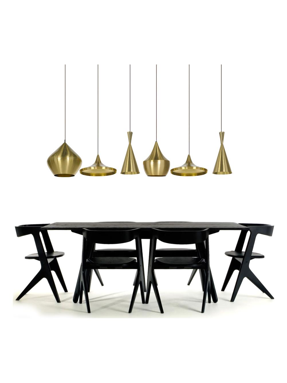 Beat Light Stout Brass Suspension Lamp