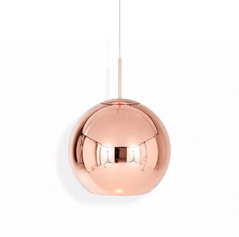 Copper Round LED Suspension Lamp