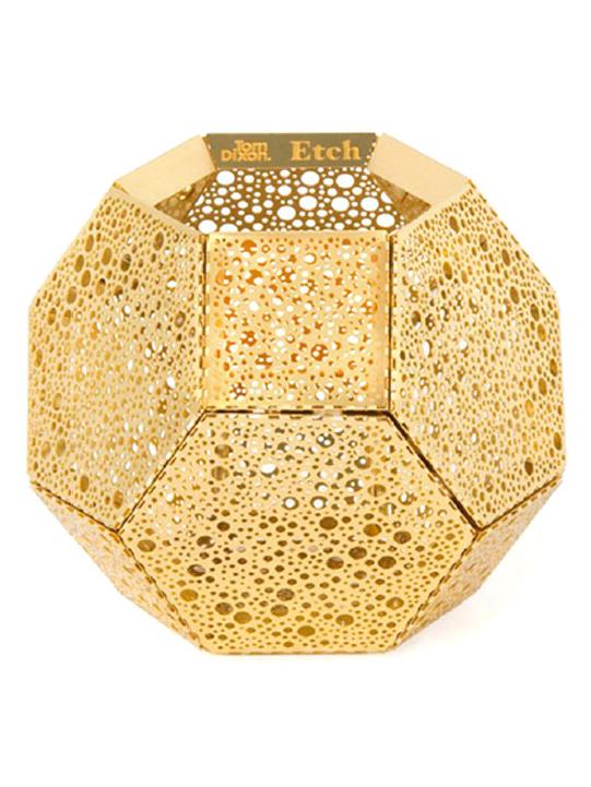 Etch Tea Light Holder Brass