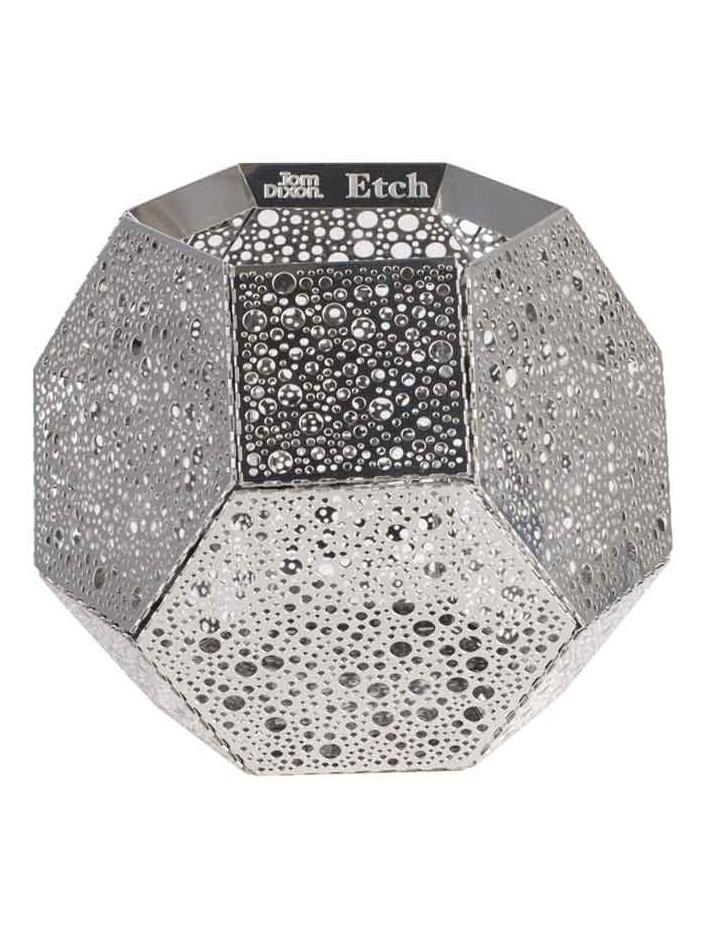 Etch Tea Light Holder Stainless Steel