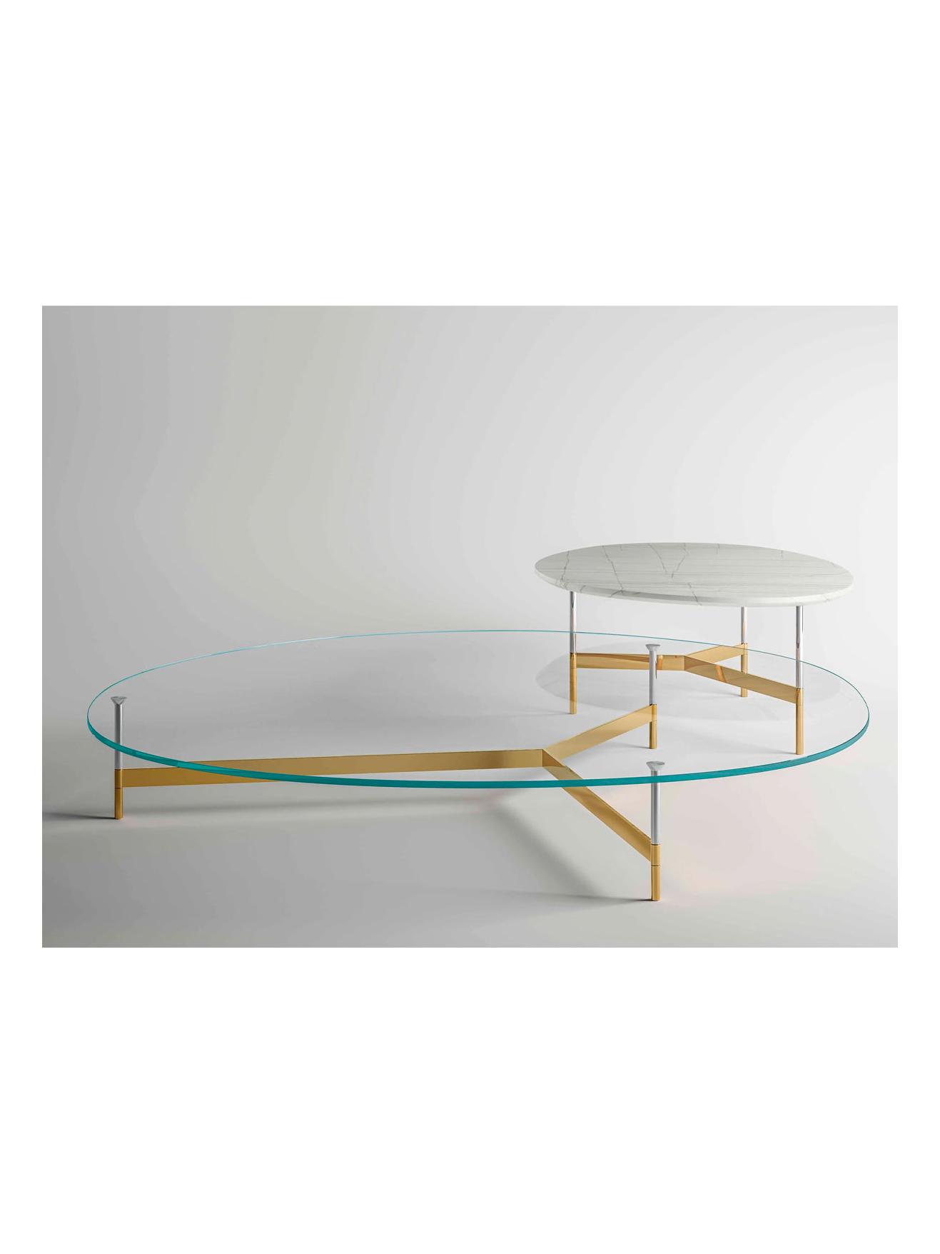 After9 Coffee Table - 130x130x30 Extraclear Glass