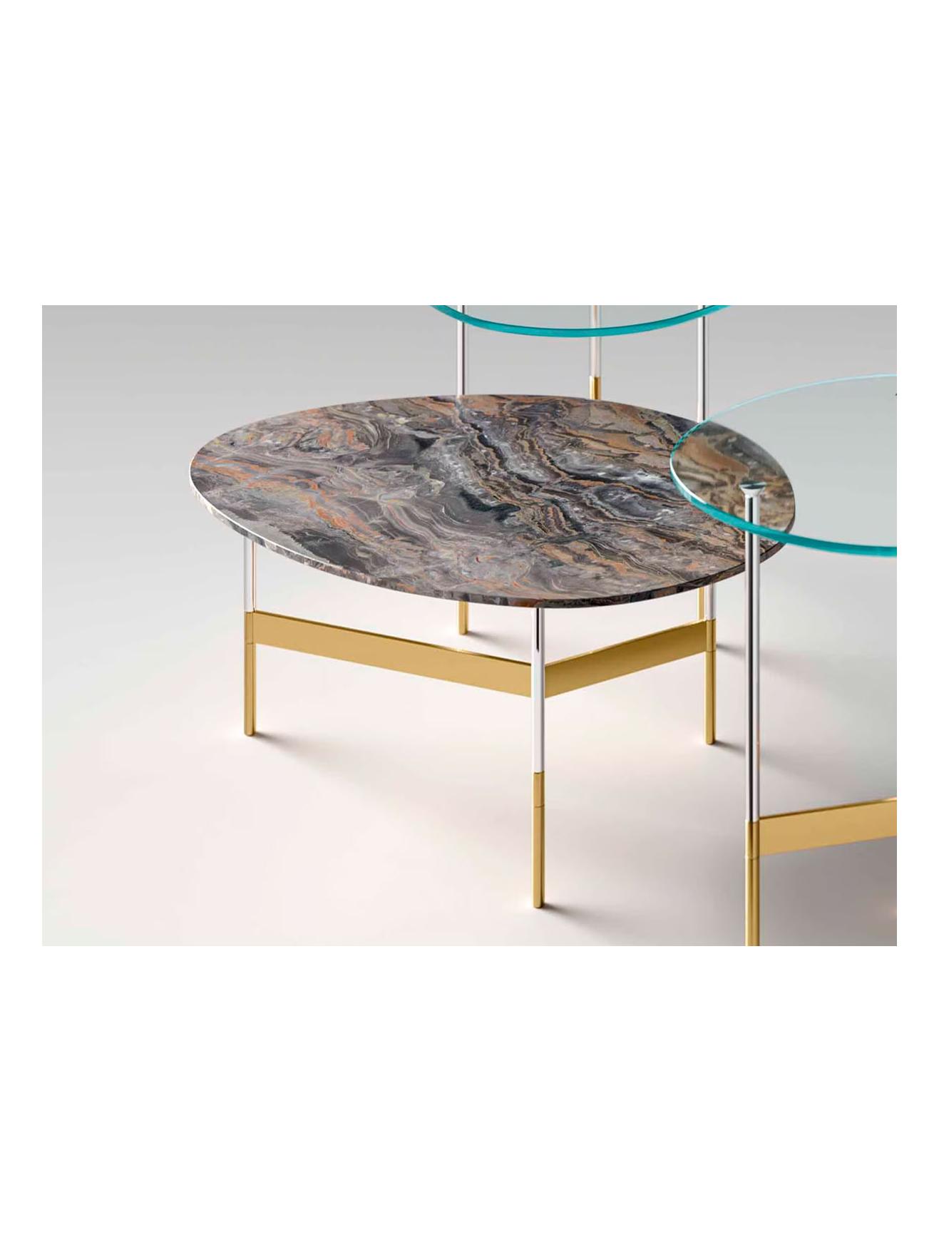 After9 Coffee Table - 65x45x41 Arabescato Orobico Gold