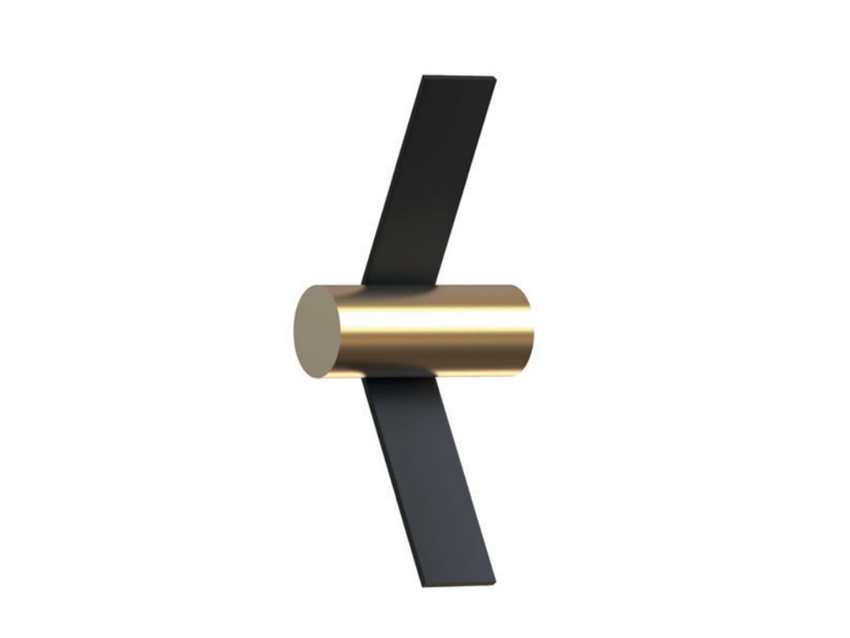 Nastro 563.43 Wall Lamp-Sand black-Brushed brass