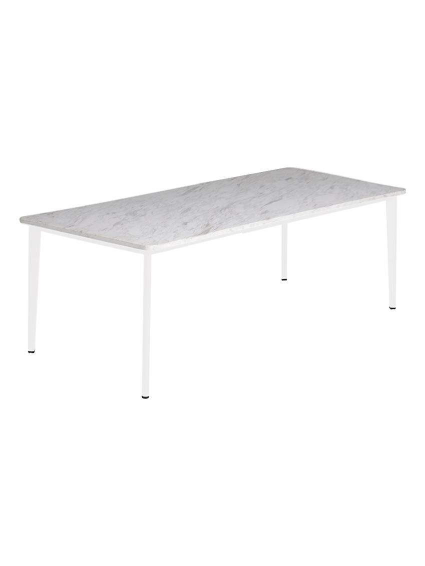 Riba Table - L. 220 cm - White / Marble