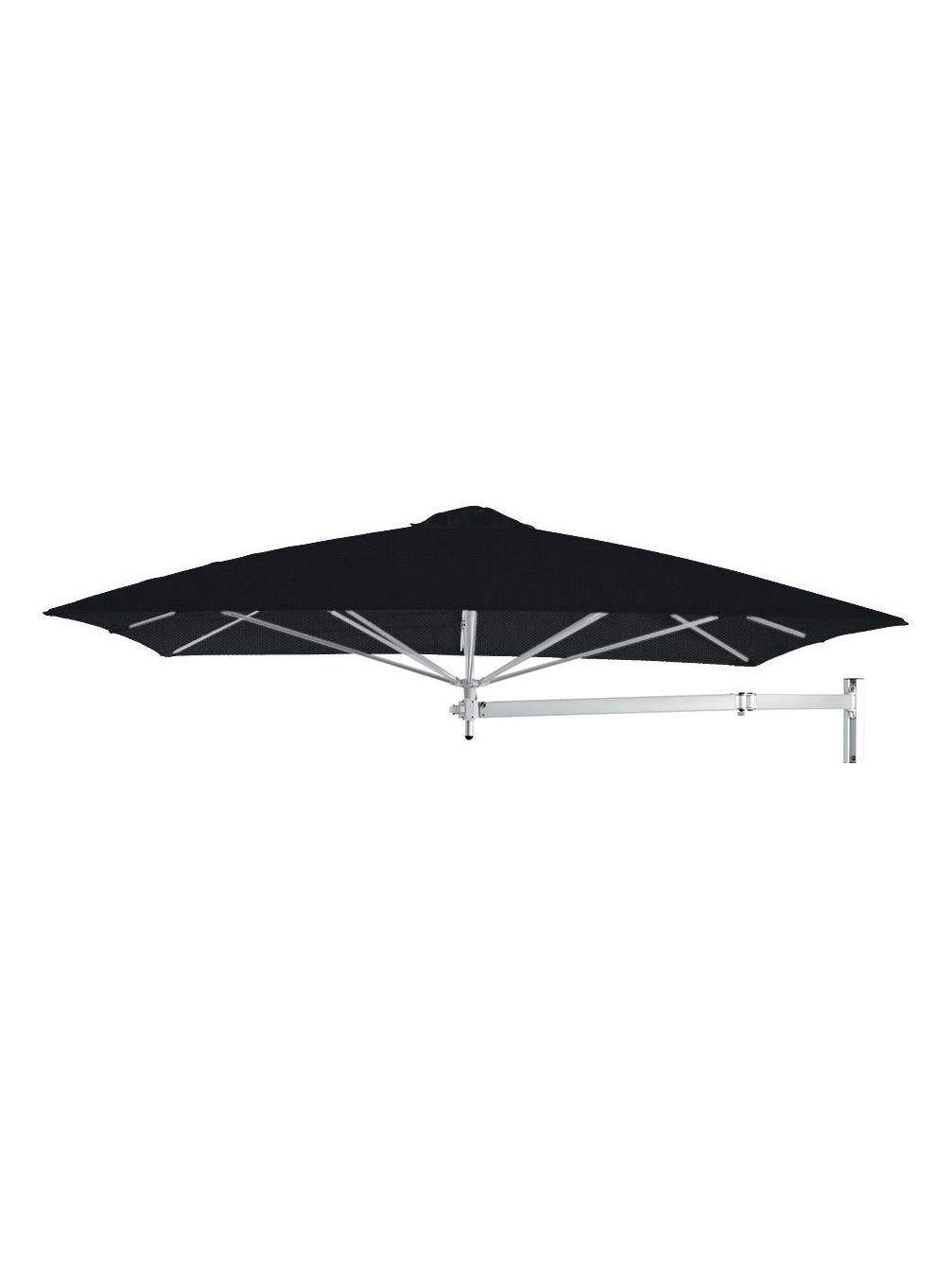 Paraflex Wallflex Parasol - Sunbrella Adriatic - Black
