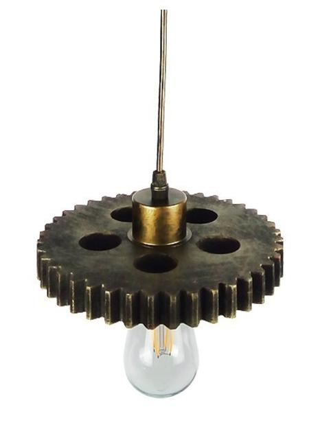 Ceiling Pendant Lamp E27 Bronze Vintage Gear cog