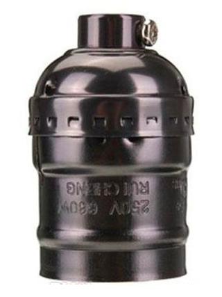 E27 Metal Lamp holder vintage Black anthracite