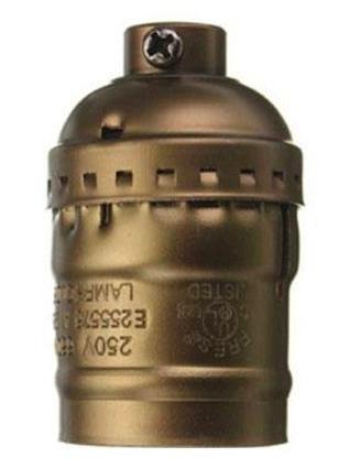 E27 Metal lampholder Vintage burnished