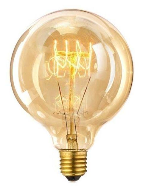 G125 vintage style globe light bulb 40w e27 carbon filament