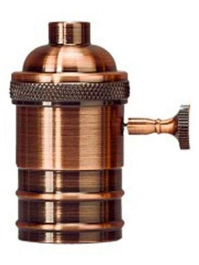 Lamp Holder E27 Vintage Copper with Switch