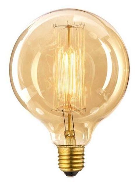Lampadina Vintage G125 40W GLOBO E27 filament carbon lamp