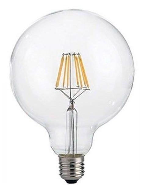 LED Bulb Globe Clear 8W - 75W E27 2700K 1000lm Filament chip LED technology