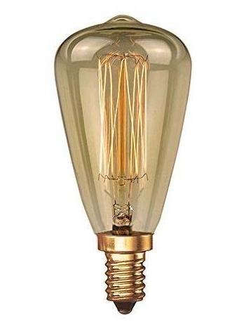 Vintage Bulb ST46 40W Cone E14 carbon filament incandescent lamp