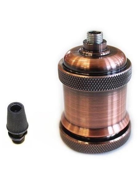 Vintage E27 Lampholder in Brass Copper with ring