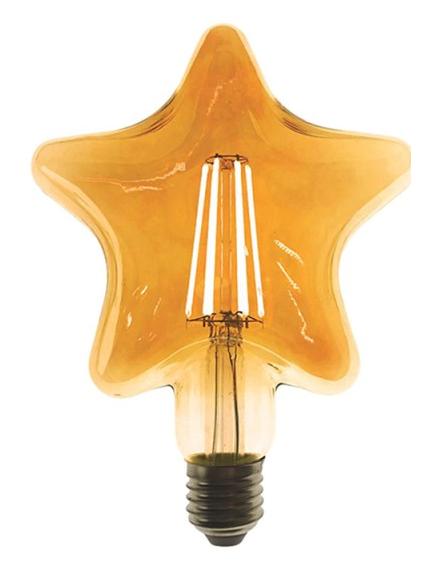 Vintage Lamp Bulb Amber Star 6W E27 Decorative Filament