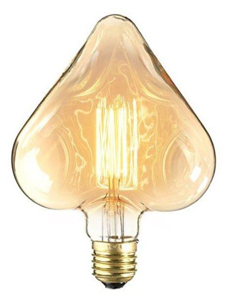 Vintage Lamp Bulb Heart 40W E27 Decorative Filament