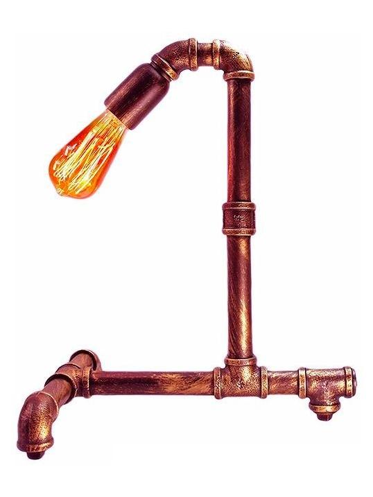 Vintage Table Lamp Antique copper E27 industrial