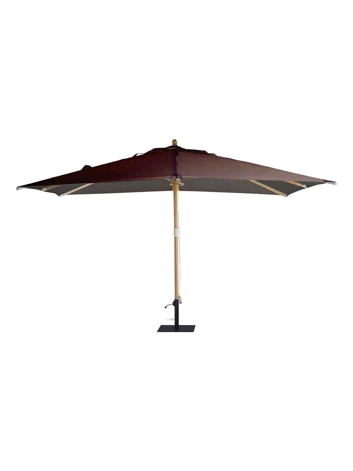 Lipari Parasol - L. 300 cm x 400 cm / Coffee