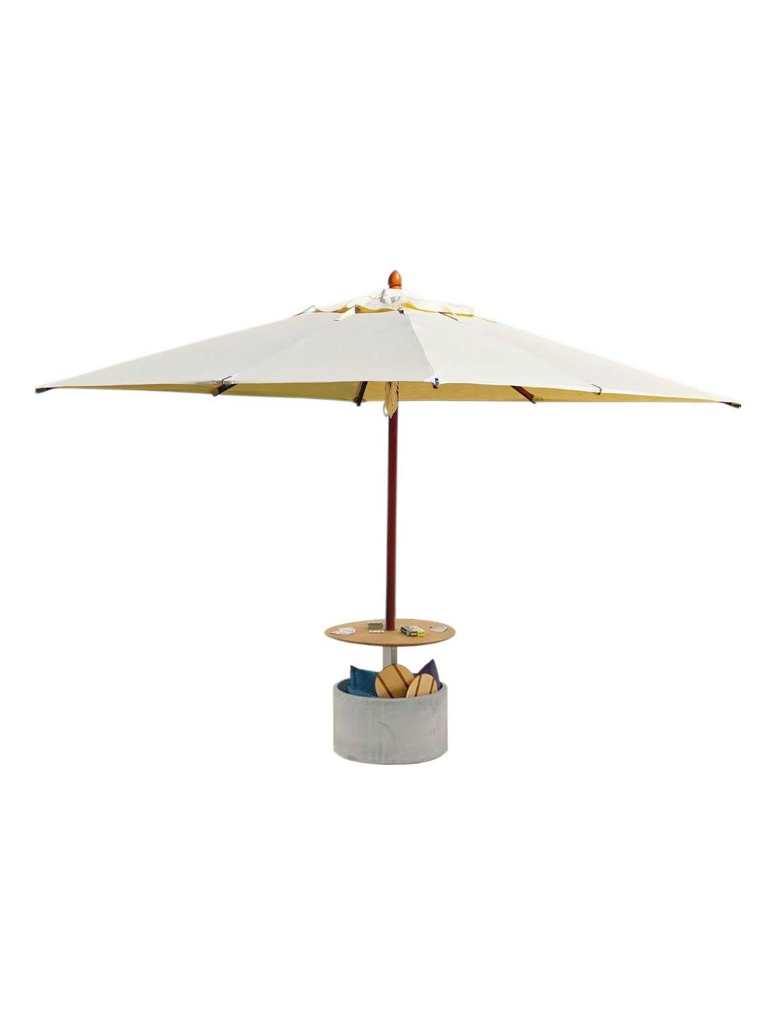 Lipari Parasol - L. 300 cm x 400 cm / White
