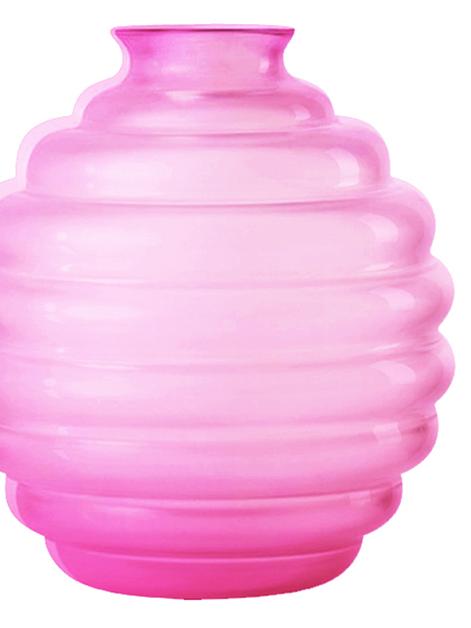 Deco 707.07 Clear Magenta Sandblasted Vase