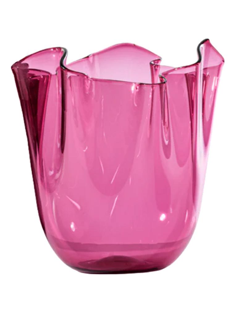Fazzoletto 700.00 Clear Magenta Vase