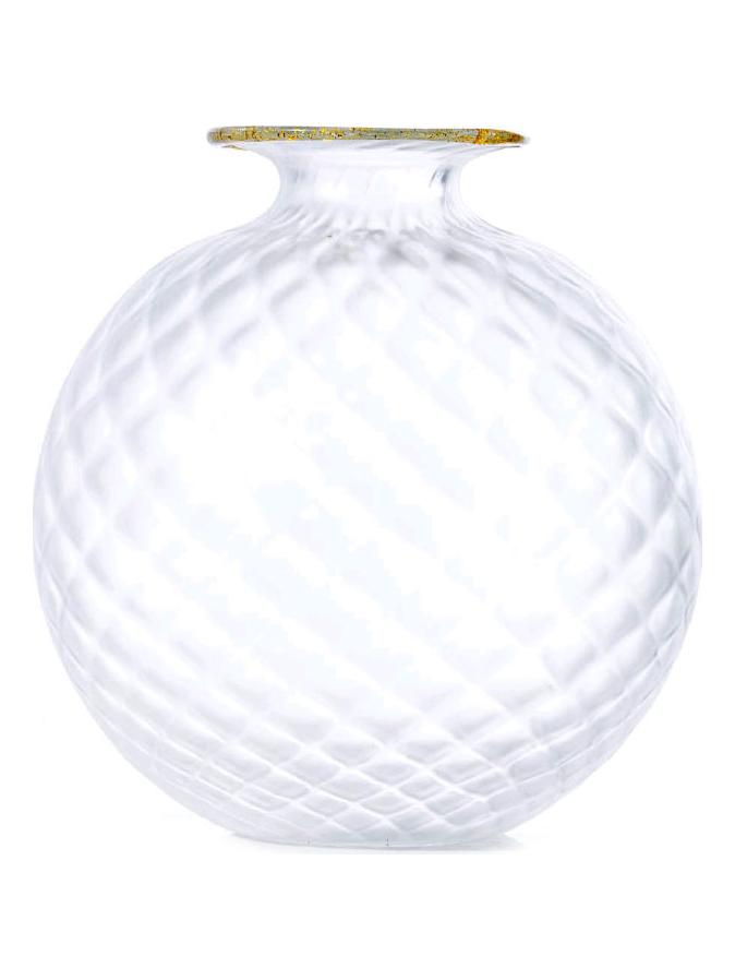 Monofiore Balloton 100.29 Sandblasted Vase Crystal/Gold Leaf