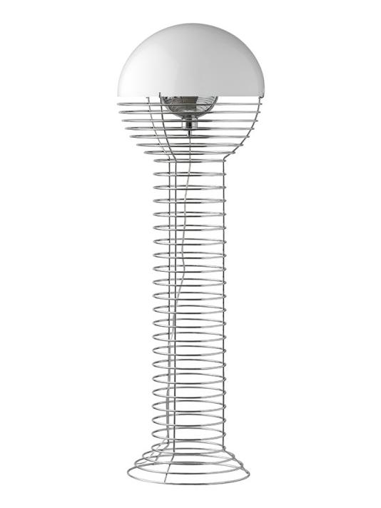 Verpan Wire Floor Lamp in Steel Wire