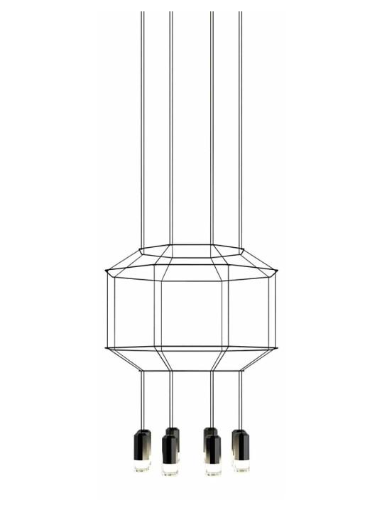 Wireflow octagonal suspension lamp