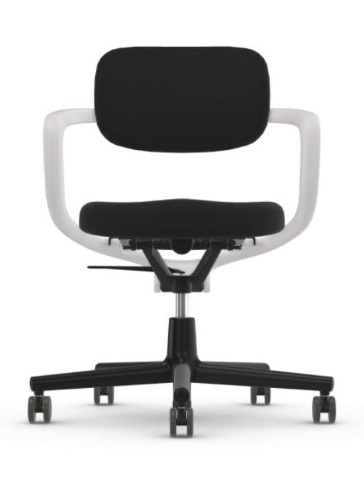Allstar Office Chair - 66 Black Hopsak / White Armrests