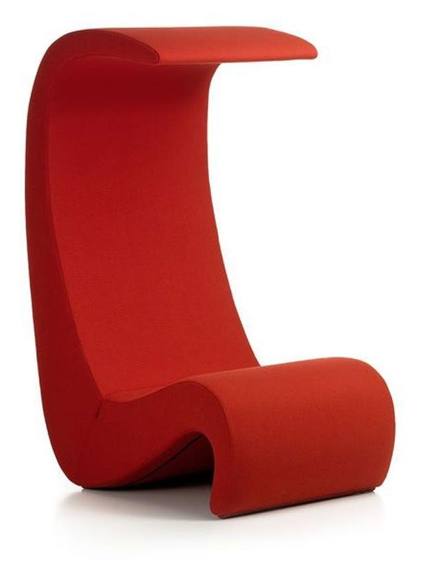 Amoebe Highback Armchair - Volo 12 Red
