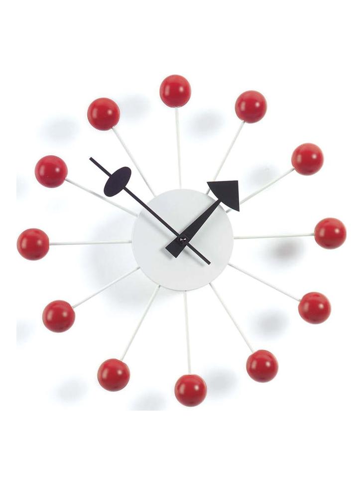 Ball Wall Clock - Red