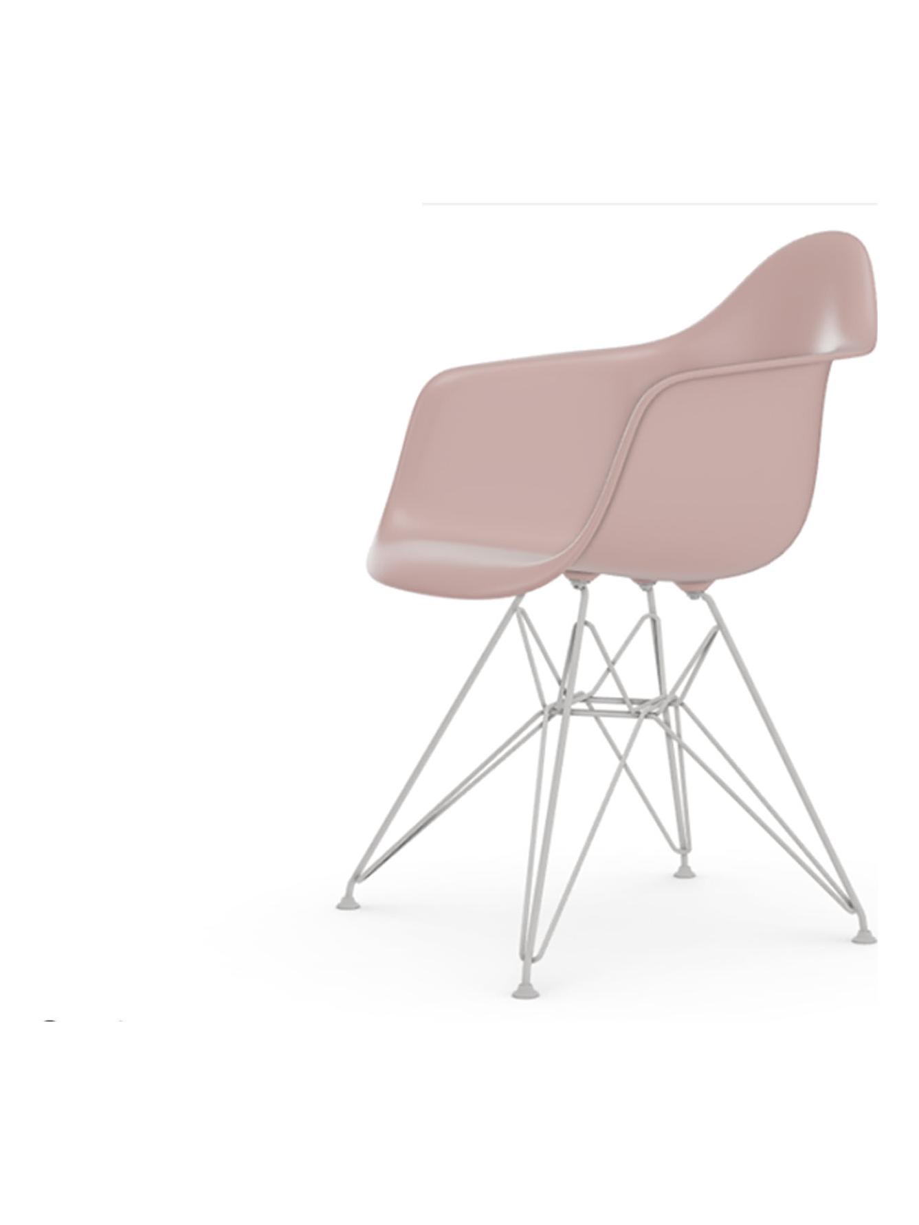 Eames Plastic DAR Armchair - White/Pale Rose