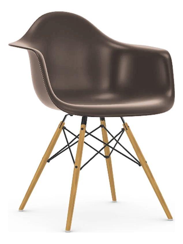 Eames Plastic DAW Armchair - Golden Maple-25 Mauve Grey