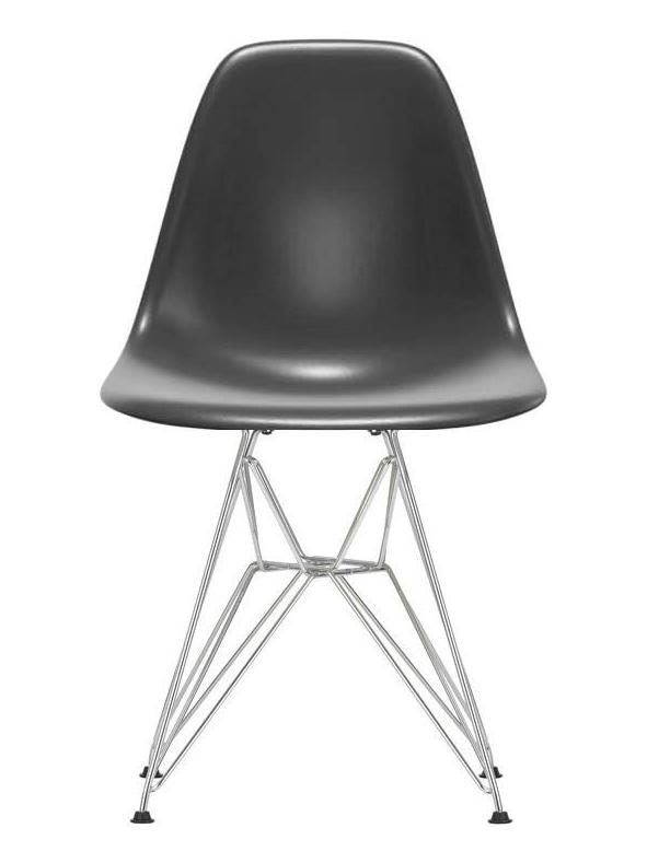 Eames Plastic DSR Side Chair - Chrome-Basalt Grey