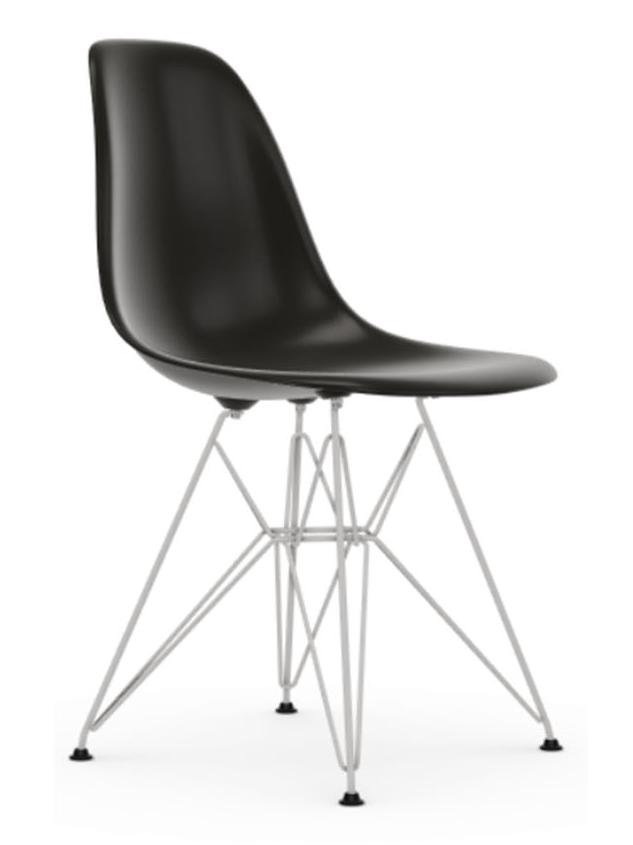 Eames Plastic DSR Side Chair - White Base/Deep Black