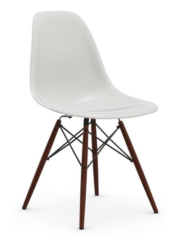 Eames Plastic DSW Side Chair - Dark Maple- 04 White