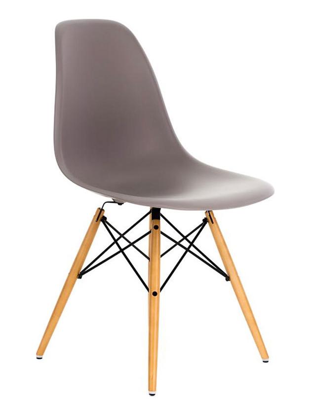 Eames Plastic DSW Side Chair NEW - Golden Maple/Mauve Grey