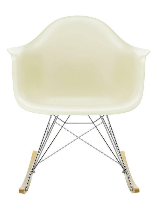 Eames Plastic RAR Rocking Chair Golden Maple/Chrome-30 Cream