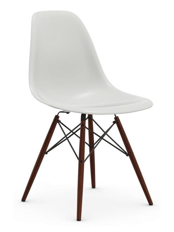 Eames Plastic Side Chair RE DSW - Dark Maple Base