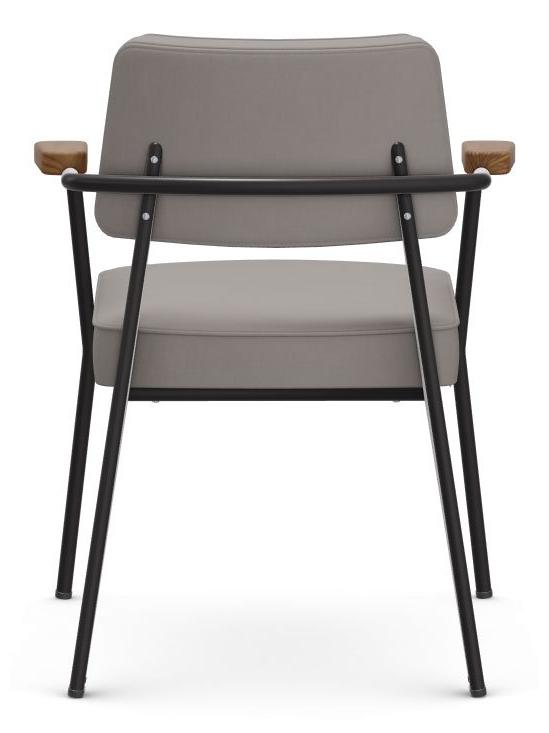 Fauteuil Direction Armchair - Twill Fabric Color 01 light grey / Black base