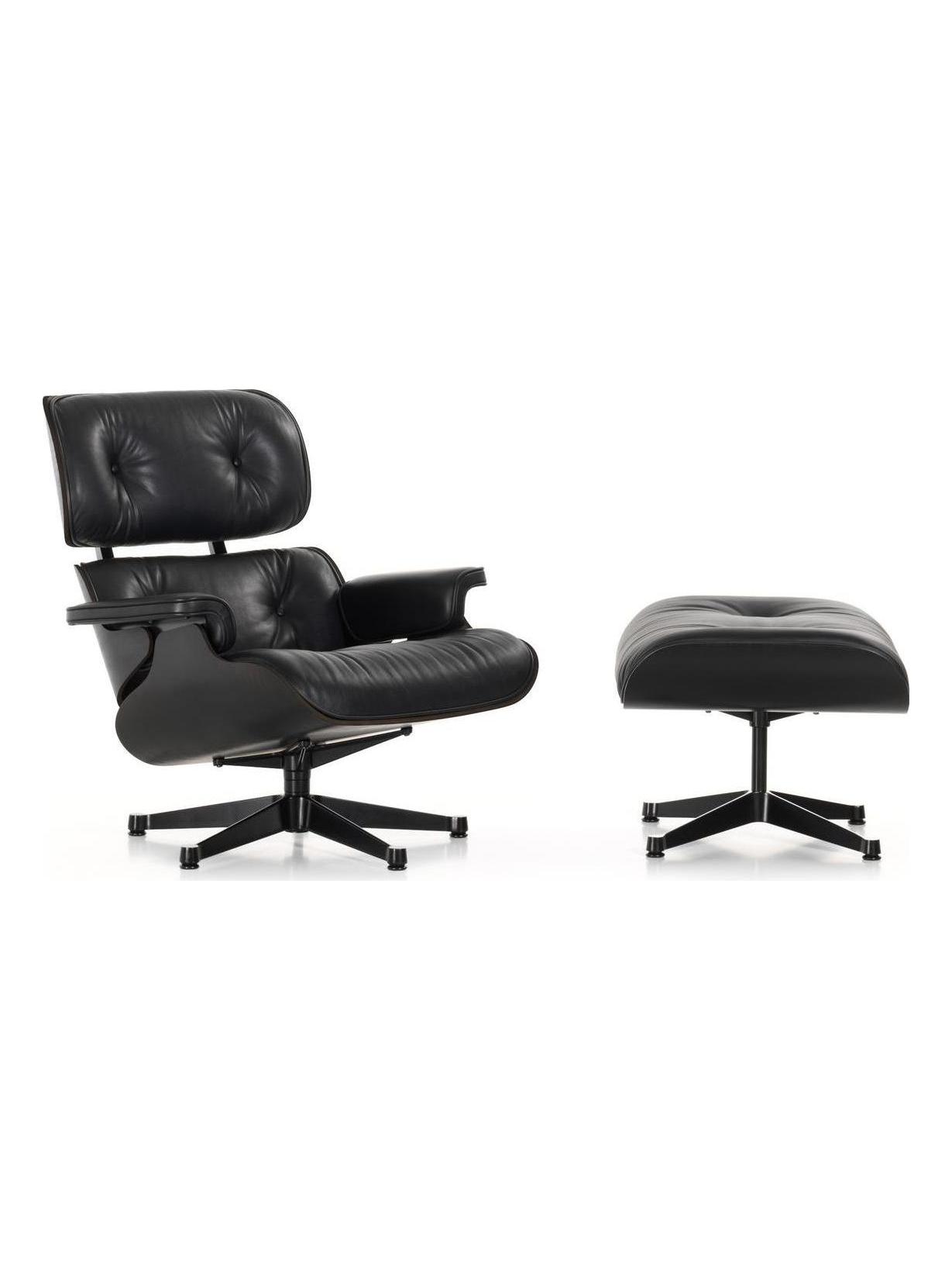 Lounge Chair & Ottoman - Black Version